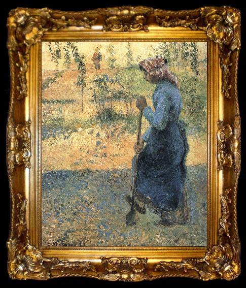 framed  Camille Pissarro The woman excavator, ta009-2